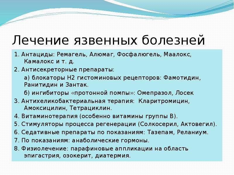 Презентация по язвенной болезни