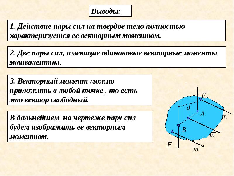 На какое тело действует сила 3. Пара сил характеризуется. Действие пары сил на тело. Момент пары сил характеризуется. Система пара сил.