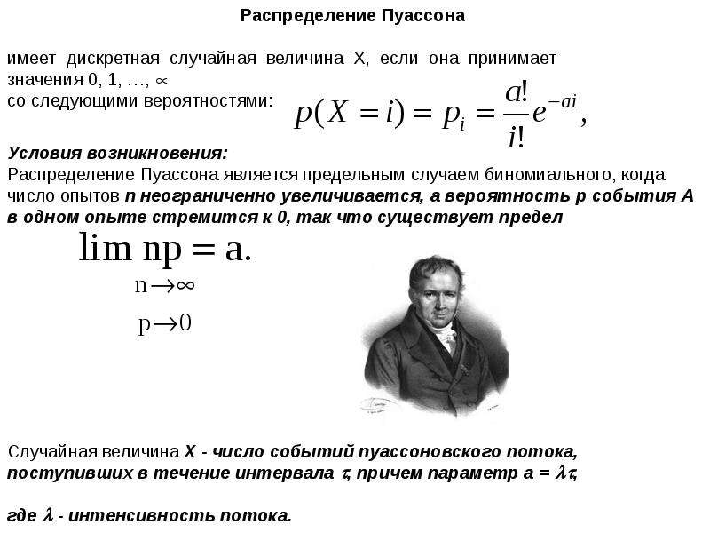 Распределение пуассона презентация