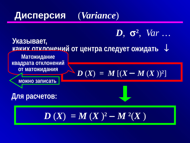 Тема 5 2. Числовые характеристики m 2x d x. Дисперсия и варианса. M(X) = M дисперсия. Дисперсия случайной величины d(2x+3).