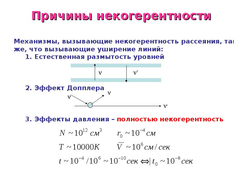 Когеренция. Прямое рассеяние. Подвиг рассеяния. Некогерентность высказываний пример как и где можно применить.