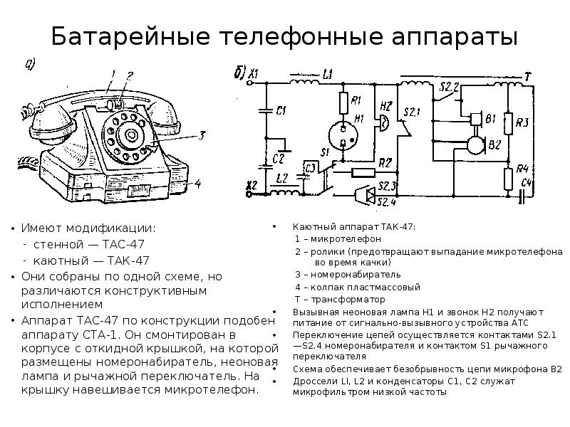 Схема телефонного аппарата с дисковым номеронабирателем