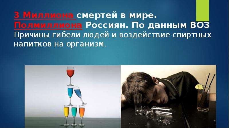3 Миллиона смертей в мире. Полмиллиона Россиян. По данным ВОЗ Причины гибели людей и воздействие спи