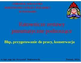 Ratownicze zestawy pneumatyczne podnoszące