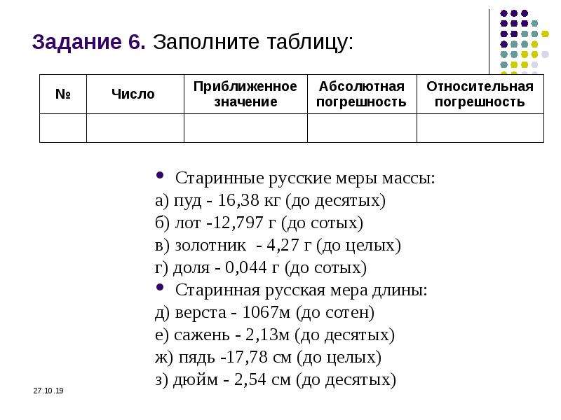 Задание 9 заполните таблицу