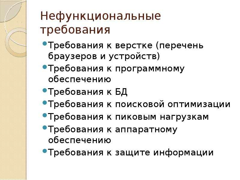 Нефункциональные требования к проекту