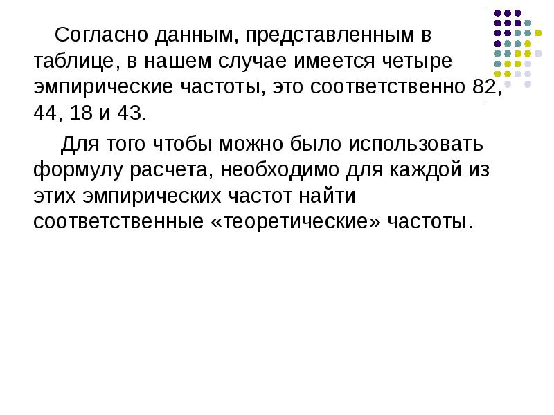 Представьте данный. Эмпирические частоты. Согласно представленной информации. Соответственно. Соответственно это как.