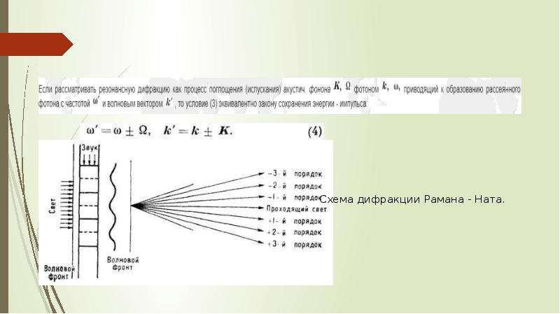 Дифракция света на ультразвуке (акустооптическая дифракция), слайд 8