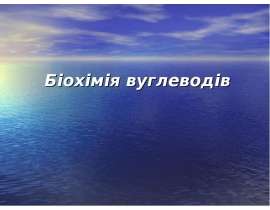 Біохімія вуглеводів