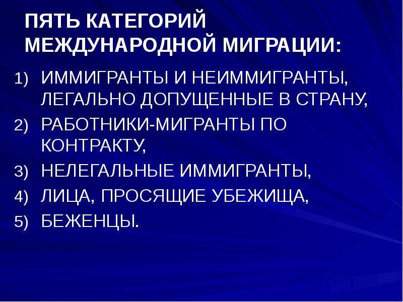 Международные категории