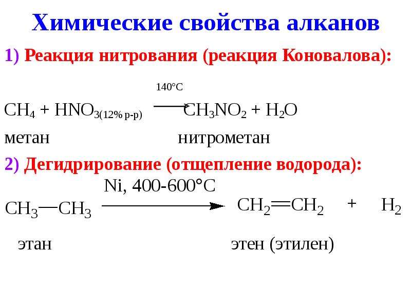 Нитрование метана. Нитрование этана. Реакция получения этилена. Реакция нитрования этана. Реакция получения этана.