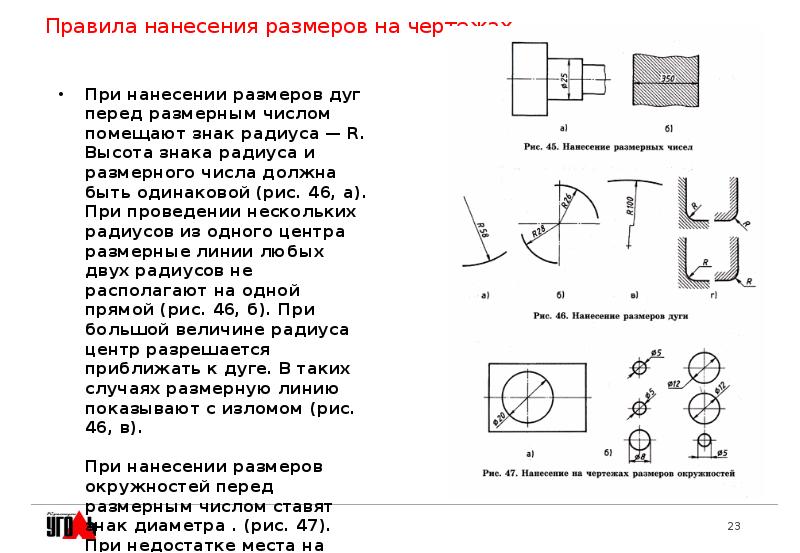 Размерные числа наносимые на чертеже должны соответствовать