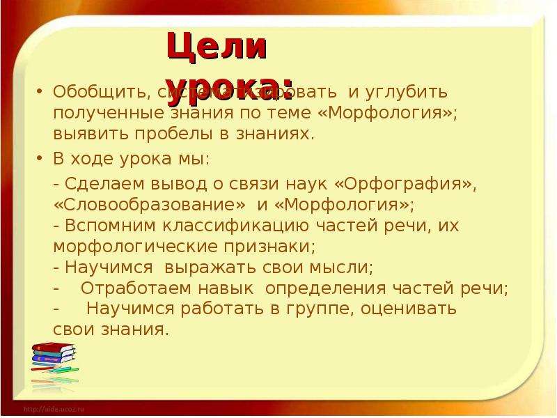 Повторение по теме морфология 7 класс презентация