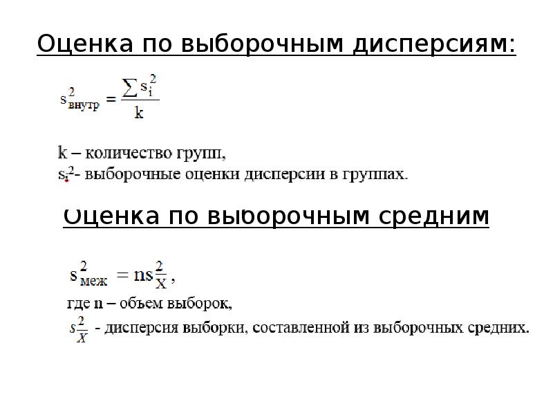 Дисперсия выборочного среднего