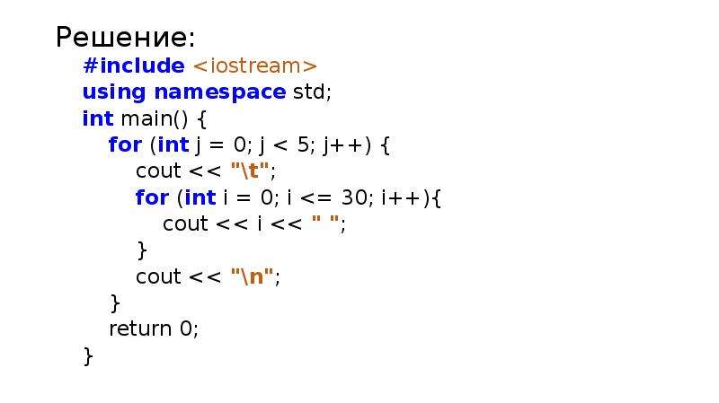 Std int main int n. For INT I 0 I N; I++. For (INT I = 0 I<3 I++) что значит. INT I=5 INT F=1 for (INT K=1; K<=1; K++). For (INT I=0, S=0; I<N; I++) for (INT J=0; J<N; J++) if (a[i][j]==0 && i==j) s+=1;.