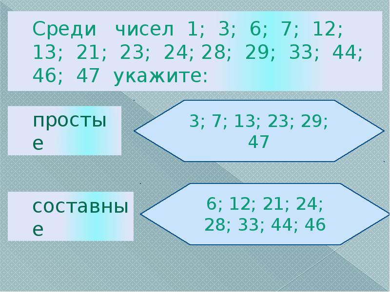 Простые и составные числа 6 класс презентация