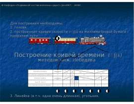 Построение кривой времени t=f(s) методом инженера Лебедева