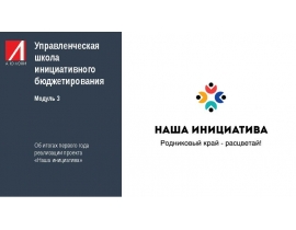 Управленческая школа инициативного бюджетирования. Итоги первого года реализации проекта «Наша инициатива»