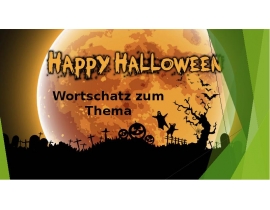 Halloween. Wortschatz zum thema