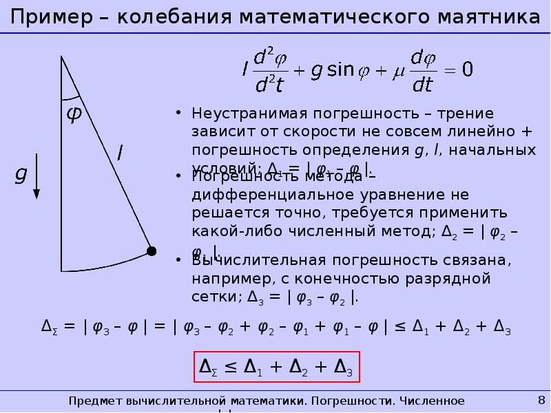 Уравнение колебаний маятника. Дифференциальное уравнение колебаний математического маятника. Дифференцированное уравнение колебаний математического маятника. Дифференциальное уравнение математического маятника. Уравнение колебаний математического маятника и его решение..