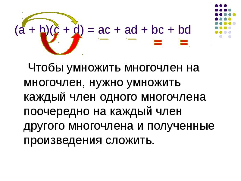 7 класс презентация умножение многочленов