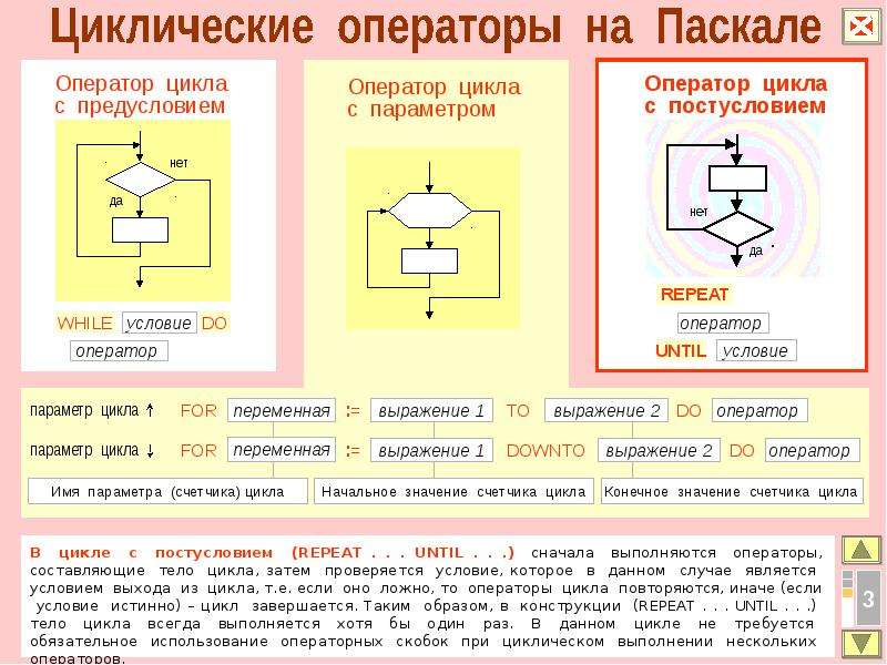 Цикл с предусловием pascal. Циклические операторы виды операторы цикла в Паскале. Оператор цикла с параметром в Паскале. Цикл с предусловием Паскаль. Цикл с параметром Паскаль.