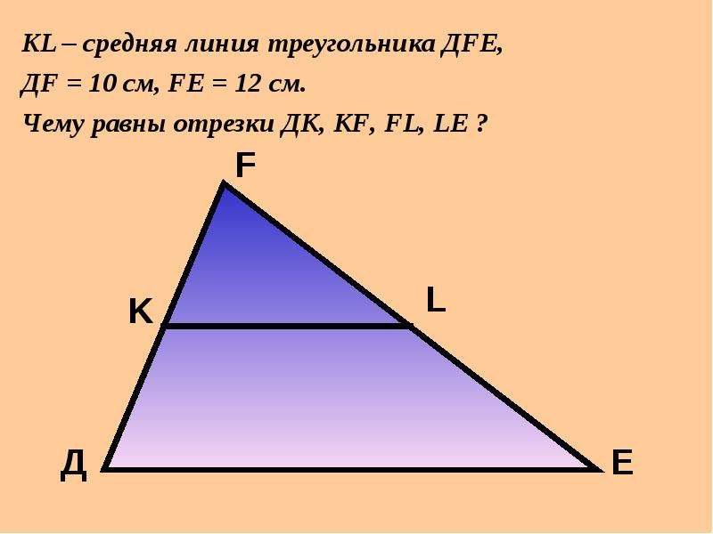 Средняя линия треугольника картинка