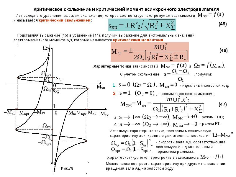 Скольжение асинхронного двигателя это