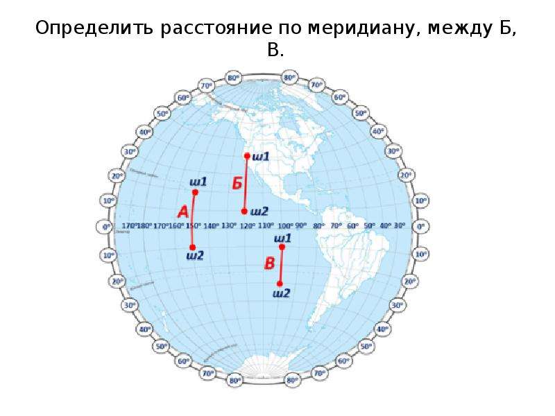 Карте определите расстояние городами