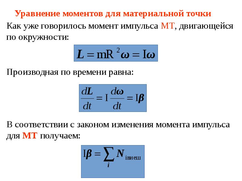 5 уравнение моментов