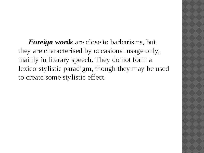 Barbarisms Words. Barbarisms examples. Foreign Words. Barbarisms examples in English.