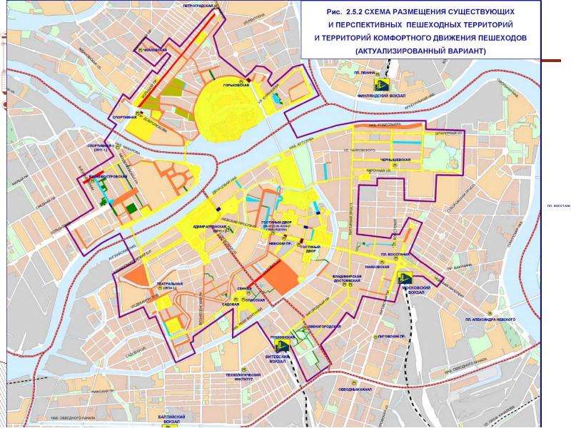 Карта пешеходного трафика москвы