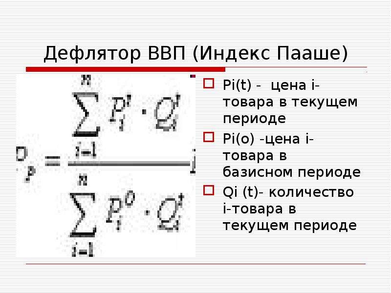 Рассчитайте индекс пааше. Индекс Пааше. Дефлятор Пааше.