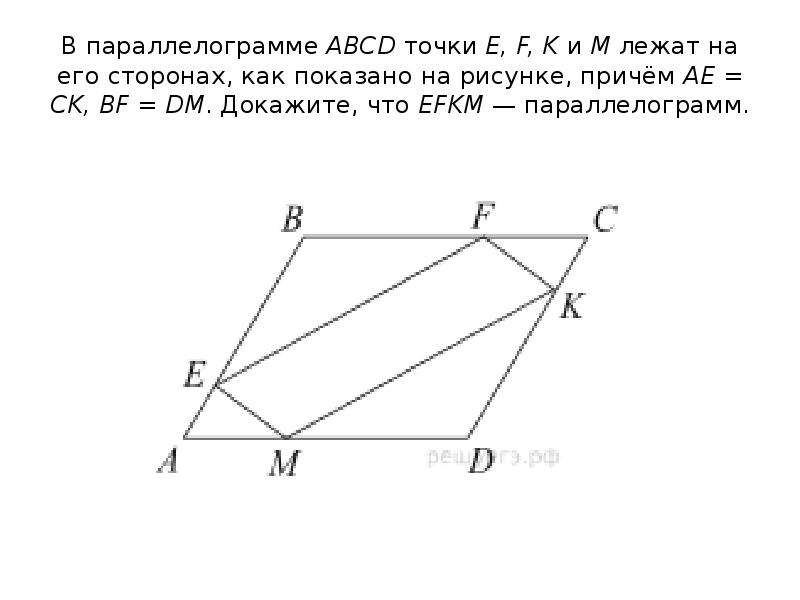 Найдите периметр параллелограмма изображенного на рисунке