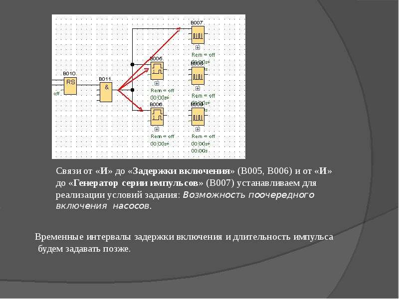 Управление насосной станцией. Программирование в LOGO! Soft Comfort, слайд №10