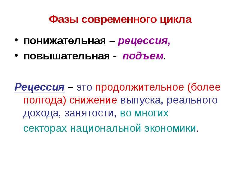 Что такое рецессия. Рецессия. Фазы нынешних событий. Понижательная модель в математике.