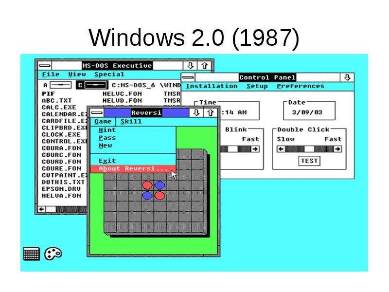 Windows 2.0. Windows 2.x Интерфейс. Windows 2.0 Интерфейс. Изображение интерфейса ОС Windows 2.0.. Виндовс 1987.