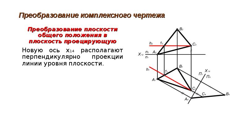 На чертеже приведена плоскость общего положения