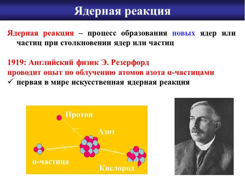 Первая искусственная ядерная реакция