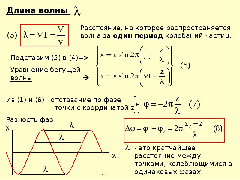 Расстояние волна