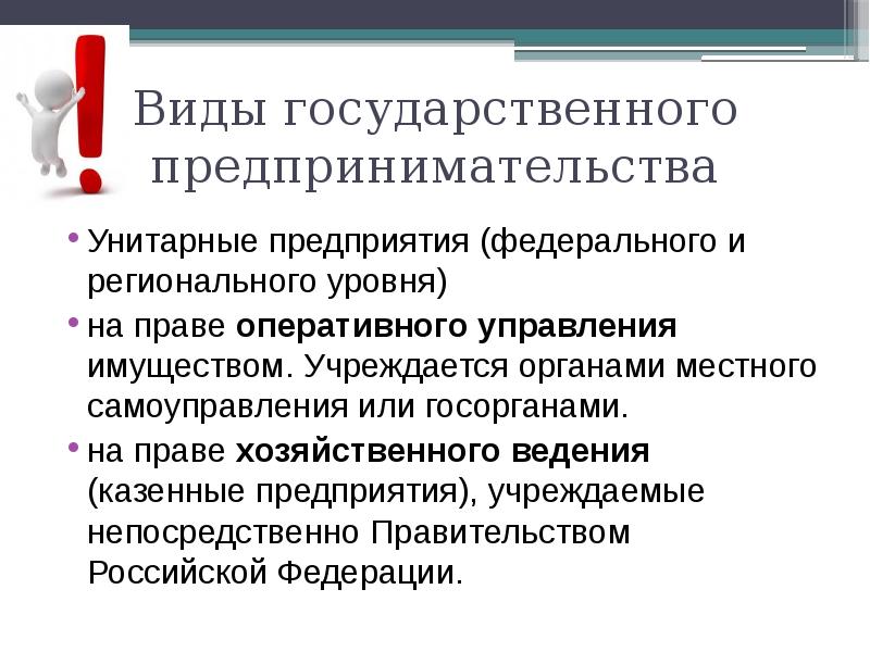 Государственная предпринимательская деятельность