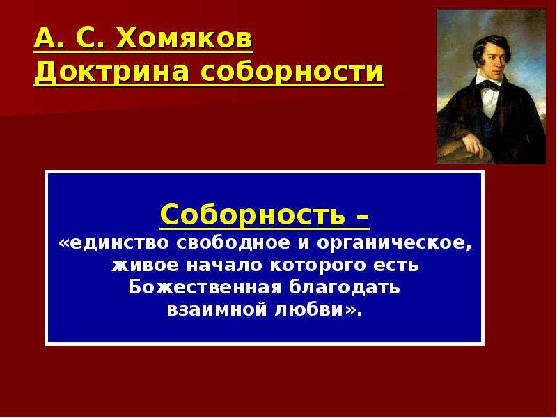 


А. С. Хомяков
Доктрина соборности
