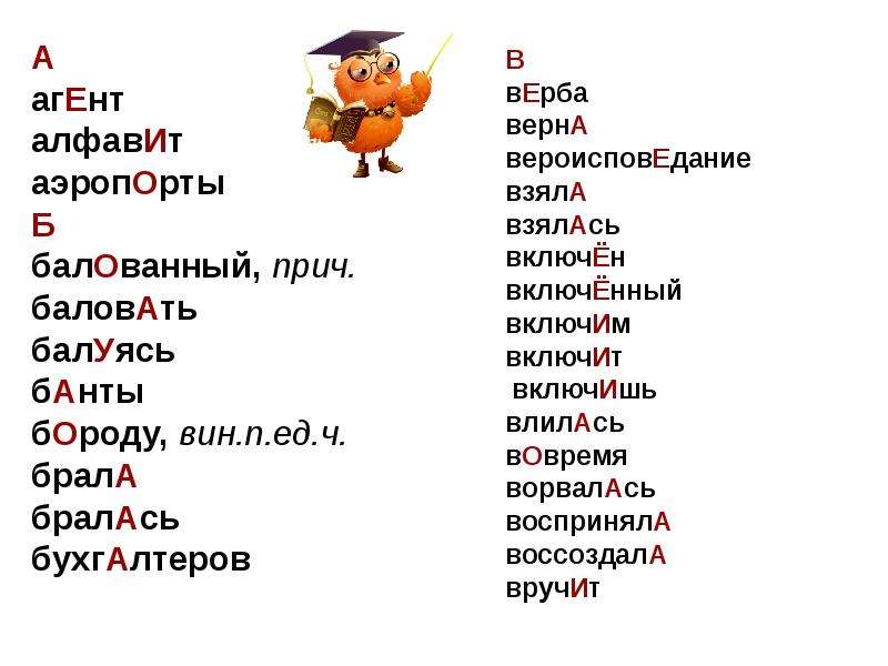 Ударение включим аэропорты