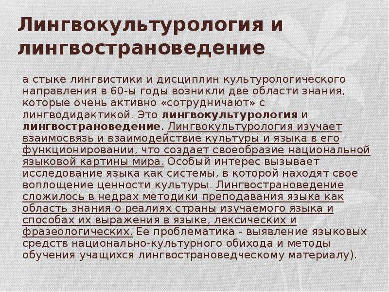 Методы исследования языковой картины мира