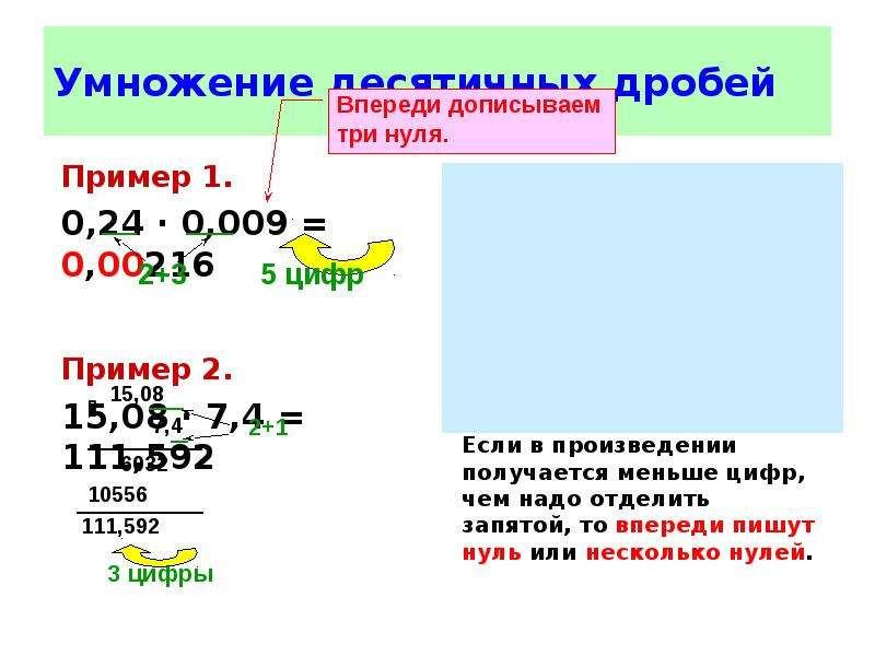 Презентация на тему 5 класс умножение десятичных дробей на