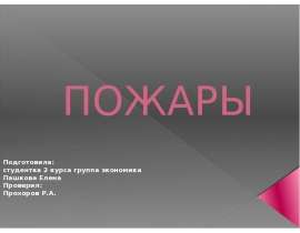 Пожарная безопасность. Виды пожаров по месту возникновения