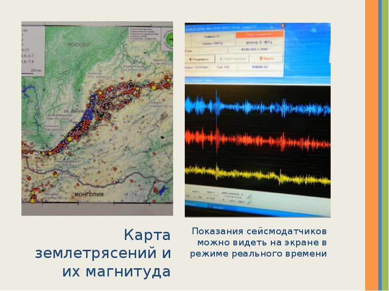 Землетрясение карта землетрясений реальном. Карта магнитуд землетрясений. Магнитуда землетрясения график. Байкальская карта землетрясений. Сейсмические датчики на карте.