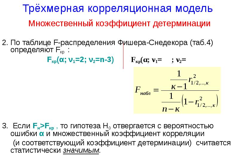 Парная и множественная корреляция