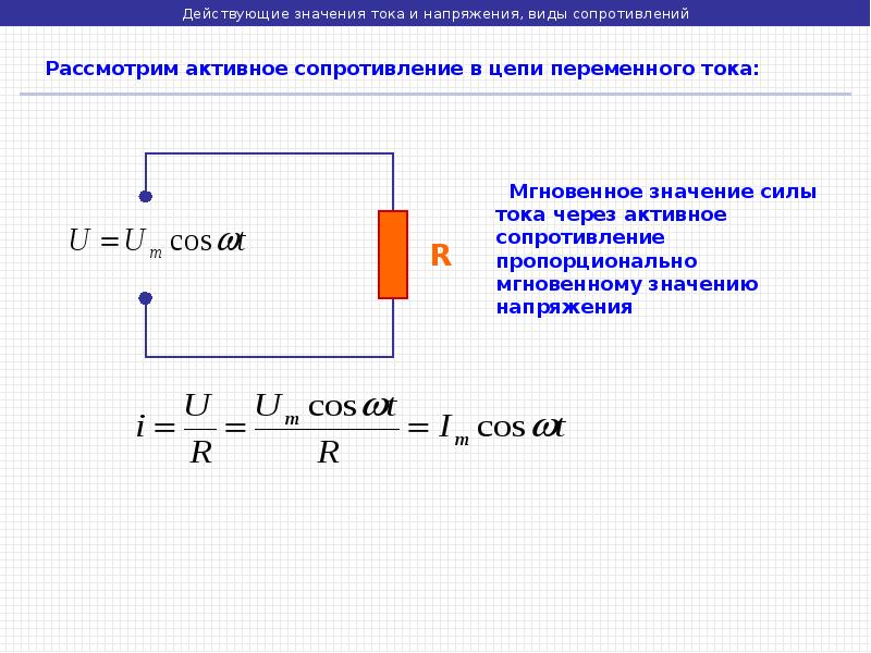 Уравнение цепи переменного тока