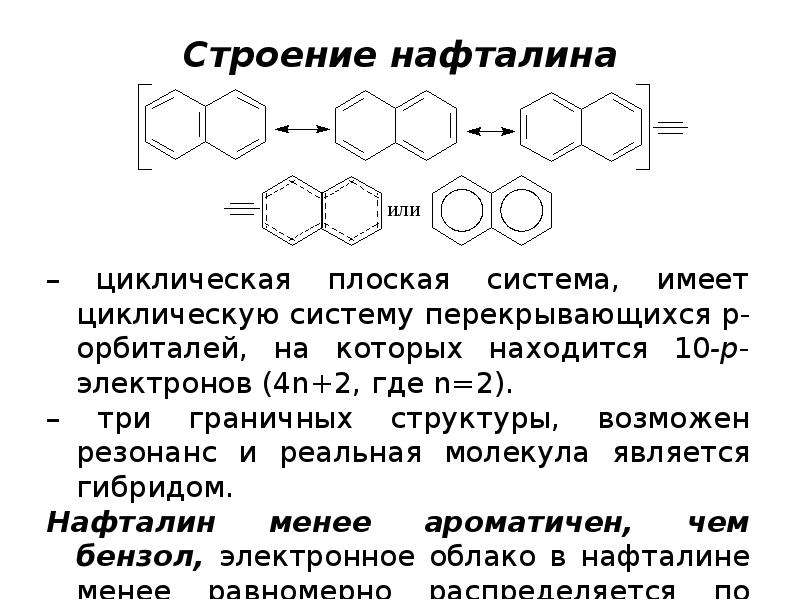 Нафталин зависимость